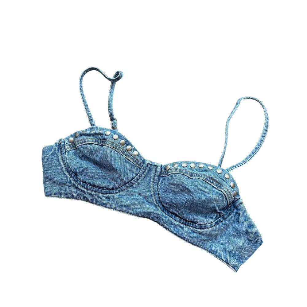 Forever 21 Denim Bralette Small